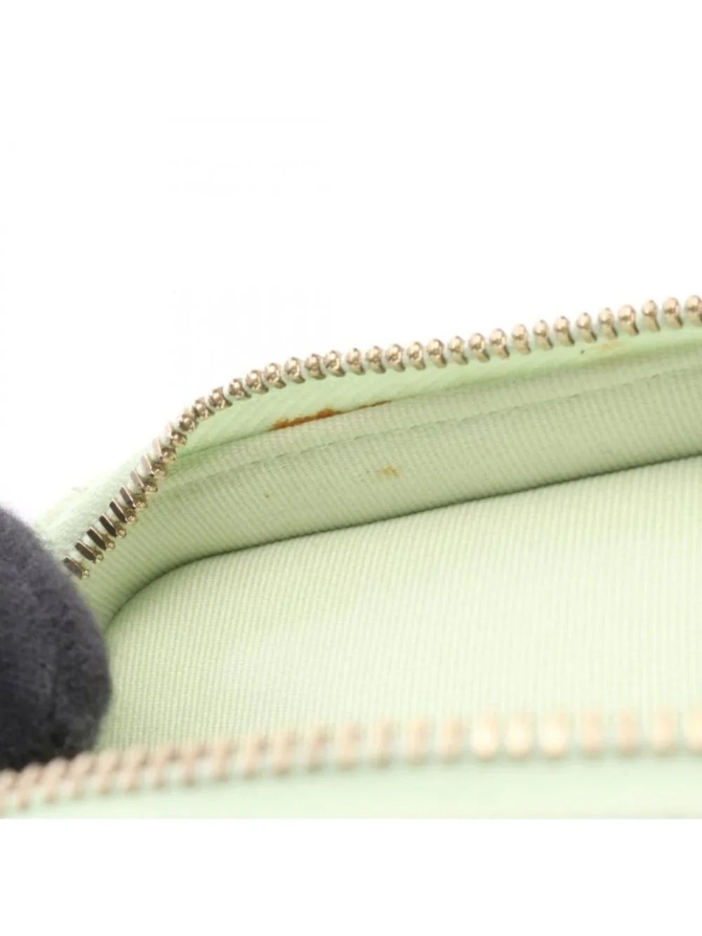 Chanel Shoulder Bag Quilted Yellow Green Caviar Leather Mini Vanity 2-Way Chain